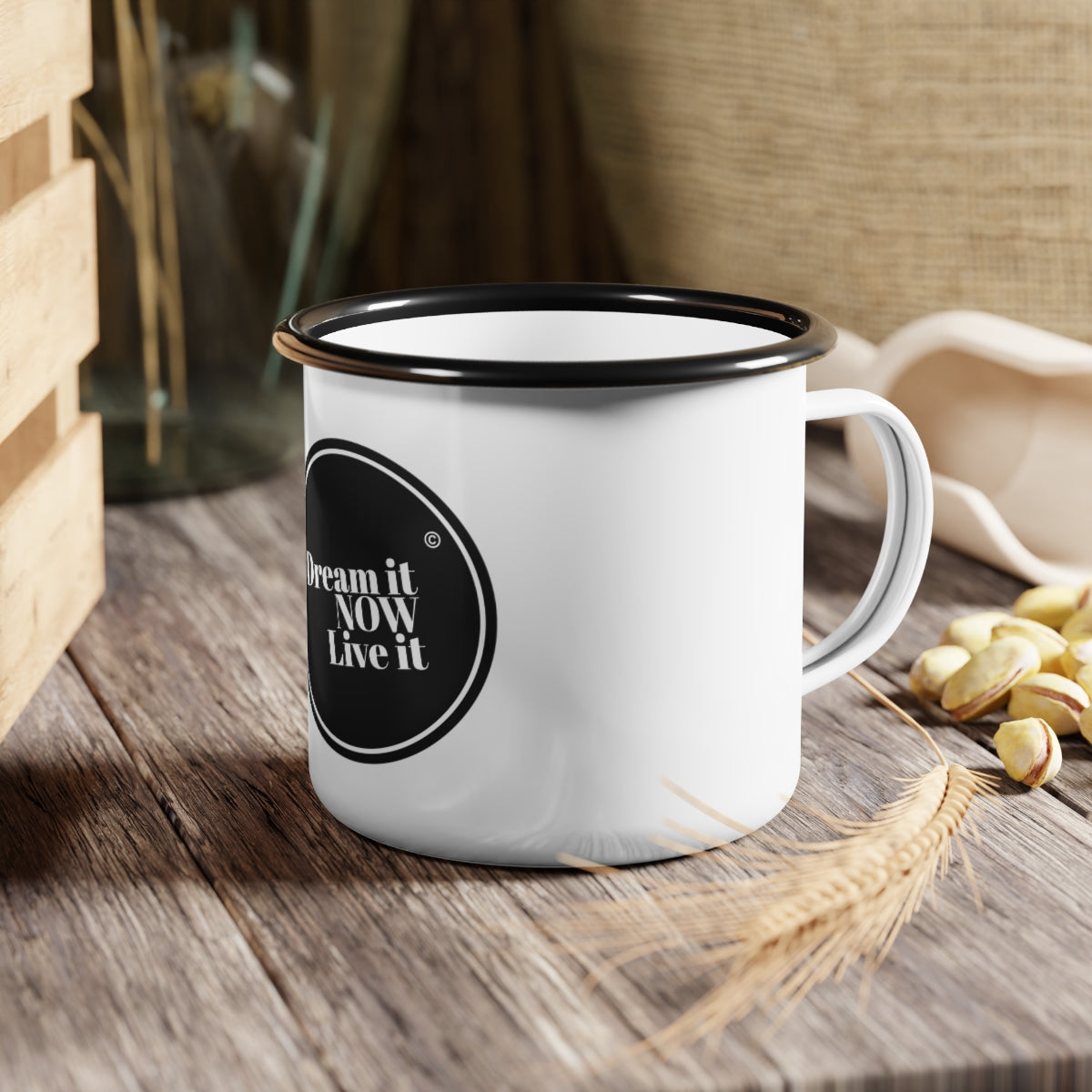 Dream it NOW Live it Enamel Camp Cup